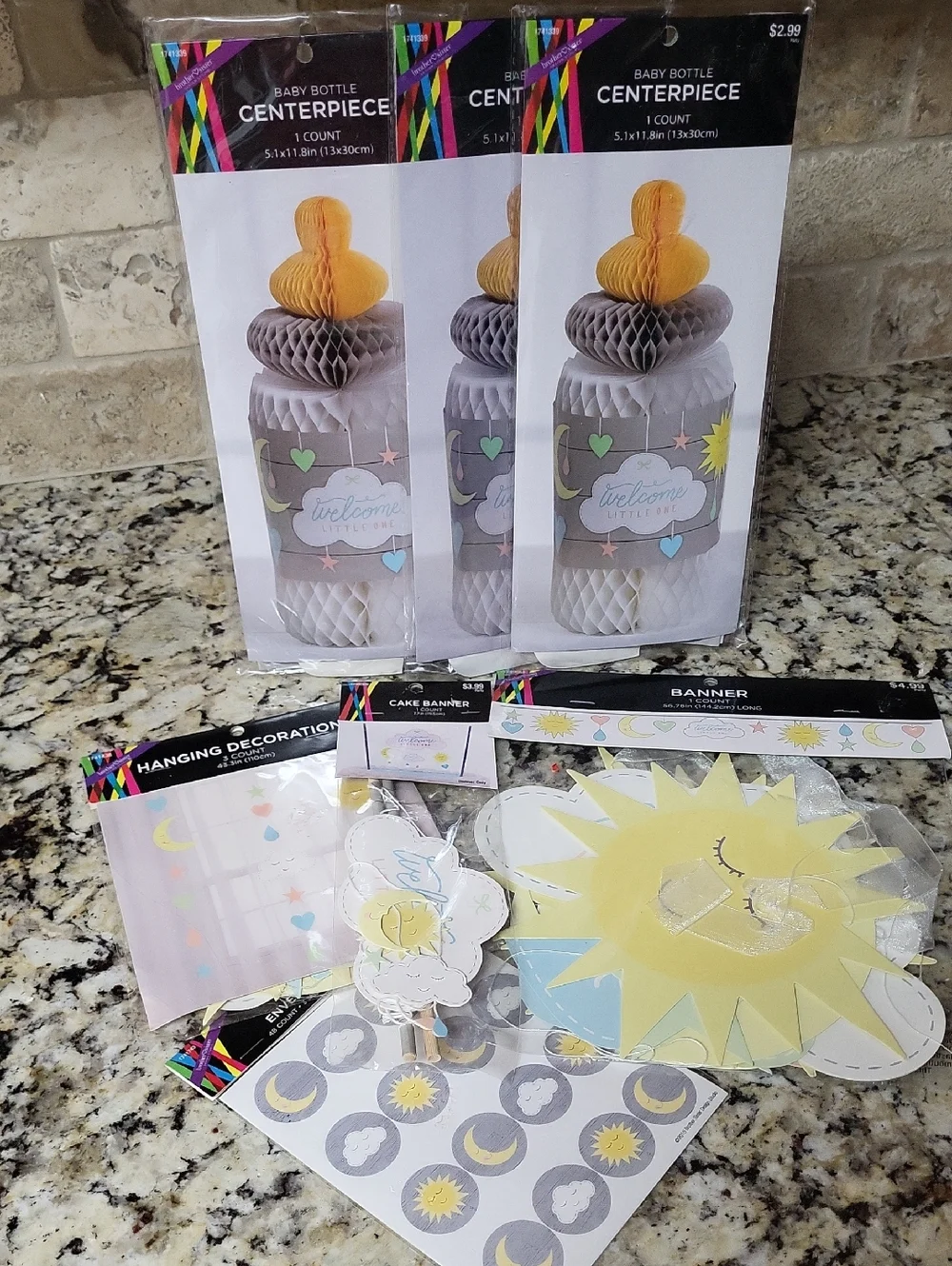 Baby Shower Decorations Sun, Cloud & Moon